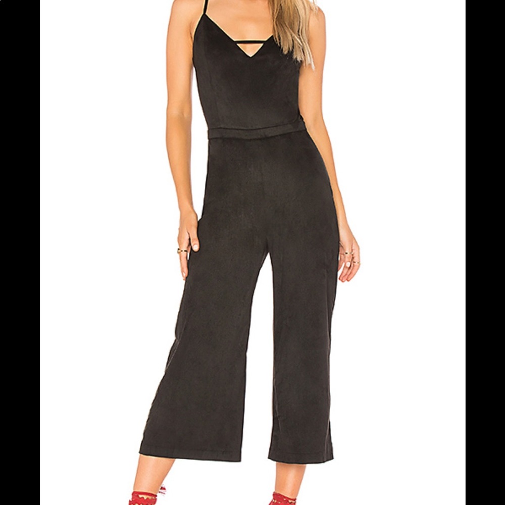 JACK by BB Dakota Black Suede Jumpsuit